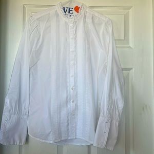 J. Crew Lace Collar Tuxedo Style Blouse Sz 6